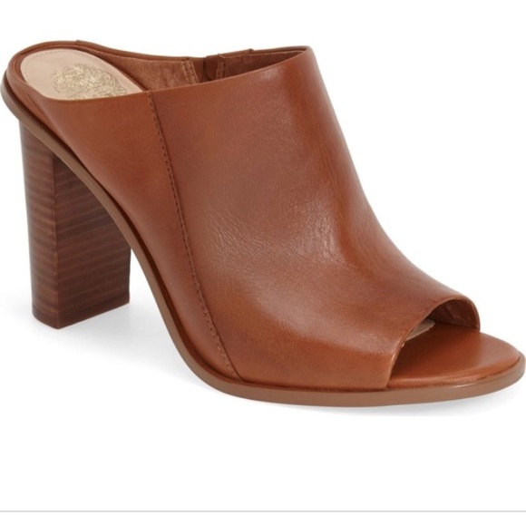 Vince Camuto Shoes - Vince Camuto Annetta Leather Block Heel Mule